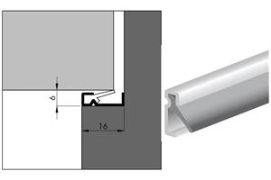 foto van product Aluminium inbouw tochtprofiel wit Ellen