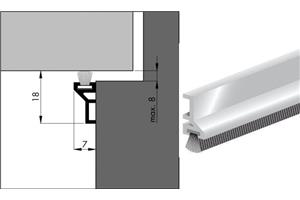 foto van product Opbouw borstelprofiel ATS blank Ellen