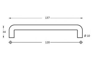 foto van product Draadgreep 137 mm RVS Intersteel