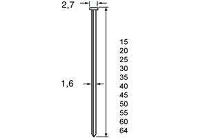 foto van product Brads D kop draaddikte 1,6 mm Dutack