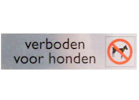 foto van product Verboden voor honden ARX