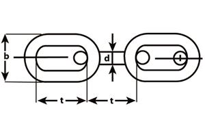 foto van product Sierketting lang 2,8 mm staal wit DX