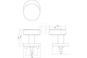 foto van product Voordeurknop rond verkropt RVS geborsteld Intersteel