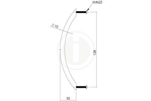 foto van product Meubelgreep RVS geborsteld 145 mm Intersteel