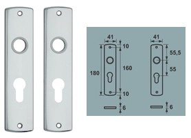 foto van product Kortschild rechthoekig model Curve PC 55 AXA