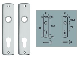 foto van product Kortschild rechthoekig model Curve PC 72 AXA