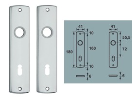 foto van product Kortschild rechthoekig model Curve SLG 72 AXA