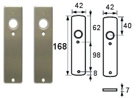 foto van product Kortschild rechthoekig model  202KP Hoppe