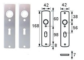 foto van product Kortschild rechthoekig model  202KP SL56 Hoppe