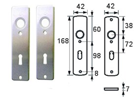 foto van product Kortschild rechthoekig model  202KP SL72 Hoppe