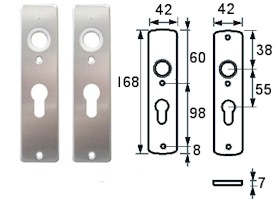 foto van product Kortschild rechthoekig model  202KP PC55 Hoppe