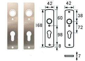 foto van product Kortschild rechthoekig model  202KP PC72 Hoppe