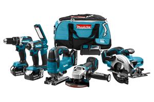 foto van product 18 V Combiset 5 delig DLX6082T Makita