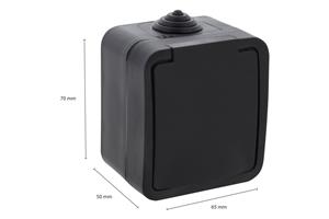 foto van product Wandcontactdoos enkel spatwaterdicht Q-link