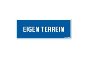 foto van product Bord 33x12cm Eigen Terrein Pickup