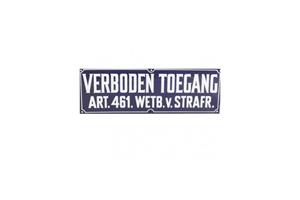 foto van product Bord 35x12cm verboden toegang