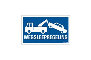 foto van product Bord wegsleepzone 330X200 MM Pickup