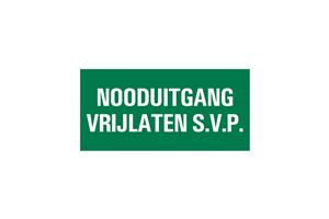 foto van product Bord Nooduitgang vrijlaten 300x150 MM Pickup