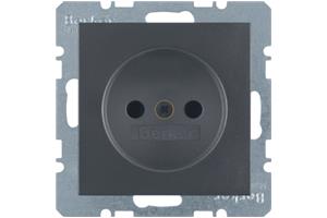 foto van product Wandcontactdoos inbouw antraciet S1 serie Berker