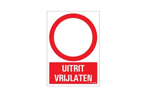 foto van product Bord uitrit vrijlaten 230X330 MM Pickup