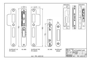 foto van product Sluitgarnituur PM 4921/12 Nemef