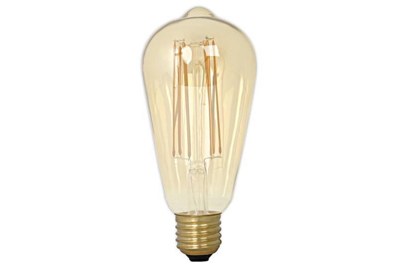 foto van product Ledlamp filament Gold rustiek volglas E27 240V  Calex