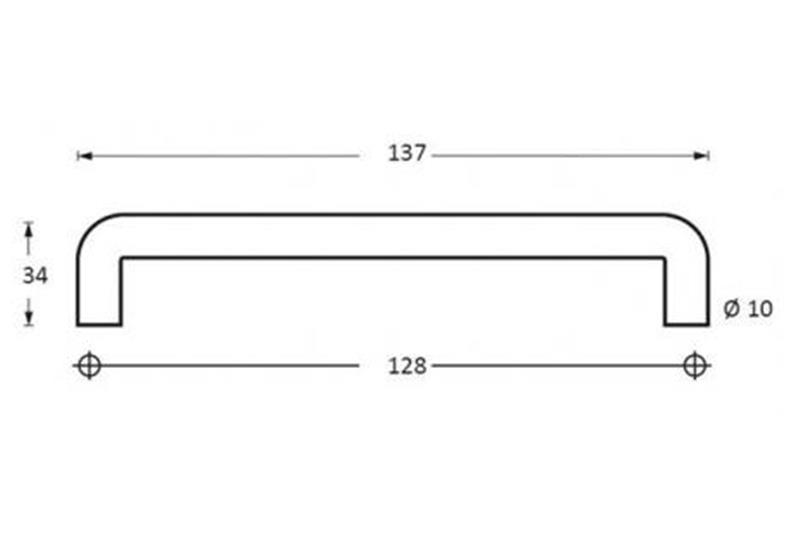 foto van product Draadgreep 137 mm RVS Intersteel