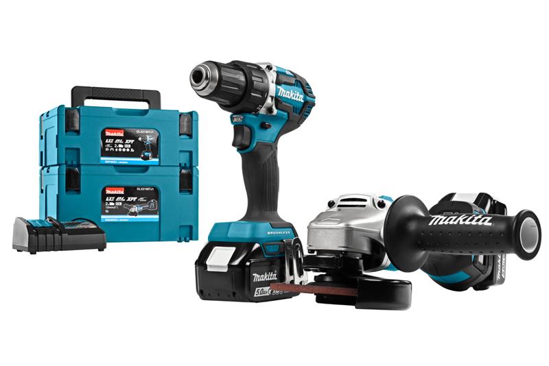 foto van product 18 V Combiset boren, schroeven en slijpen DLX2190TJ1 Makita