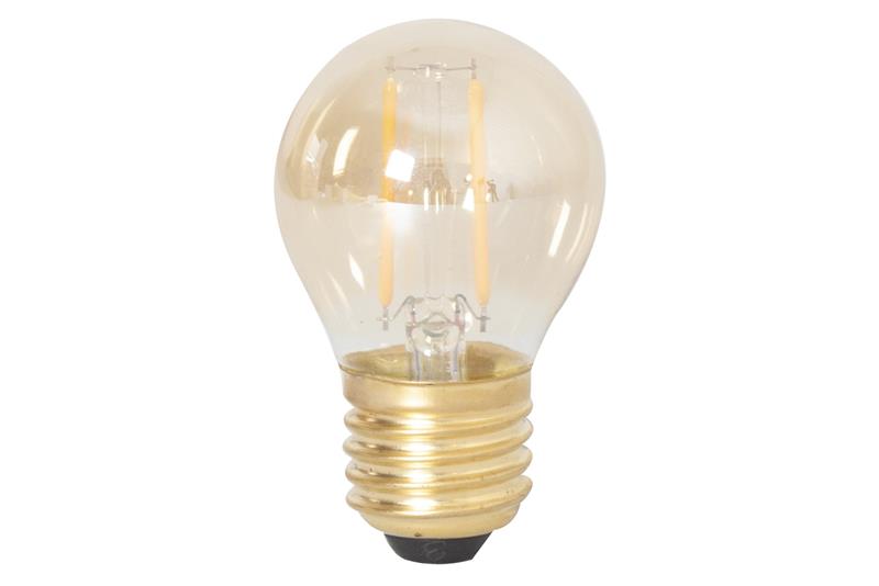 foto van product LED  Kogellamp filament volglas E27 240V Goud Calex