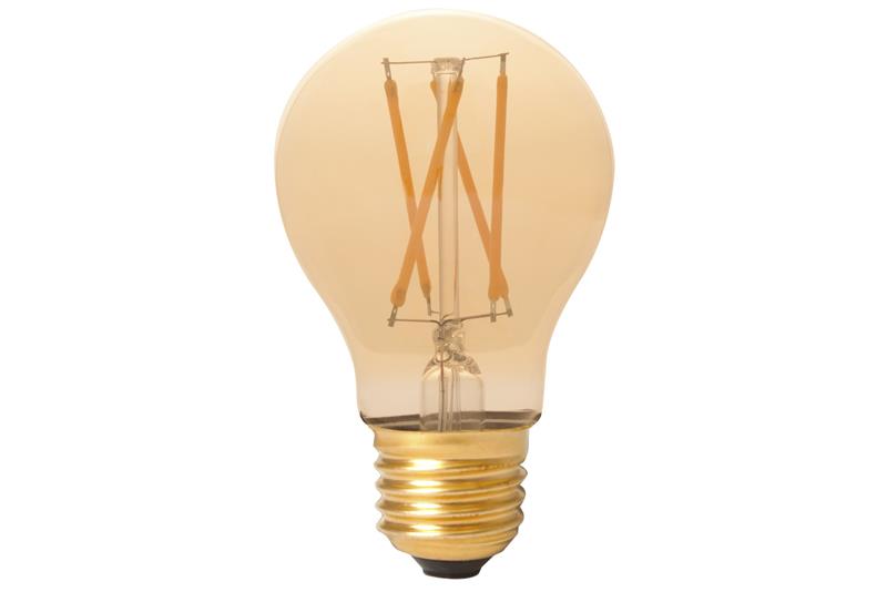 foto van product LED volglas Filament Standaardlamp E27 240V Goud Calex