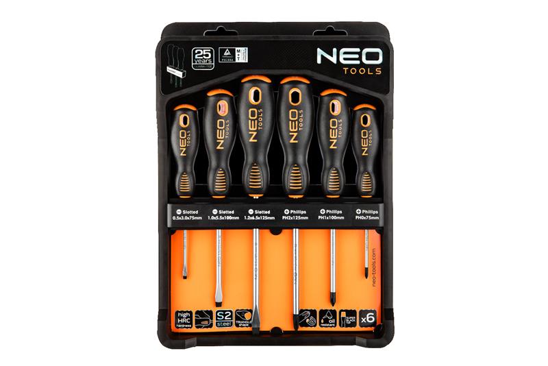 foto van product Schroevendraaierset 6 delig gleuf / kruis PH Neo Tools