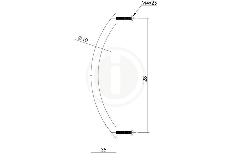 foto van product Meubelgreep RVS geborsteld 145 mm Intersteel