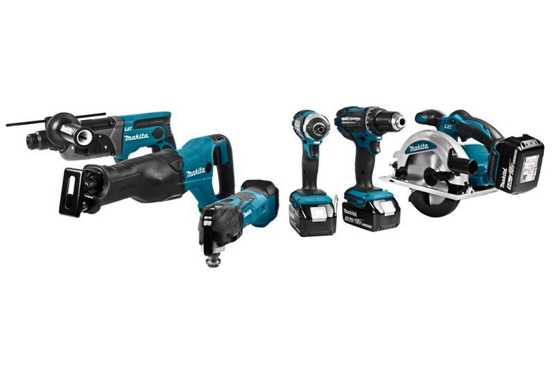 foto van product 18 V Combiset 6 delig DLX6038T Makita