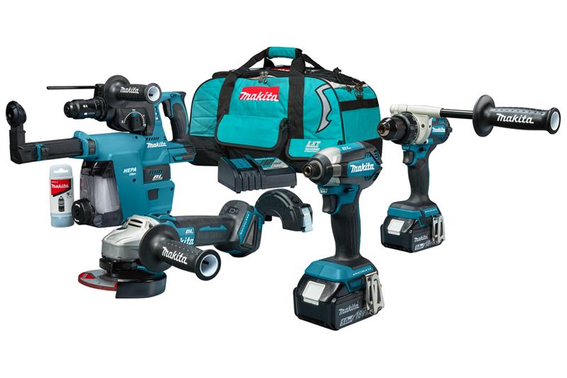 foto van product 18 V Combiset 4 delig DLX4155TX1 Makita