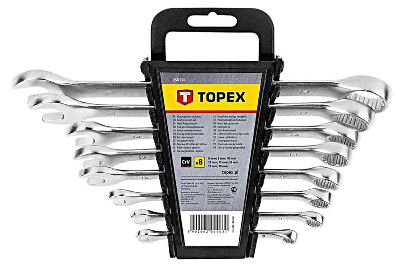 foto van product Set steek / ringsleutels 6 - 19 mm Topex