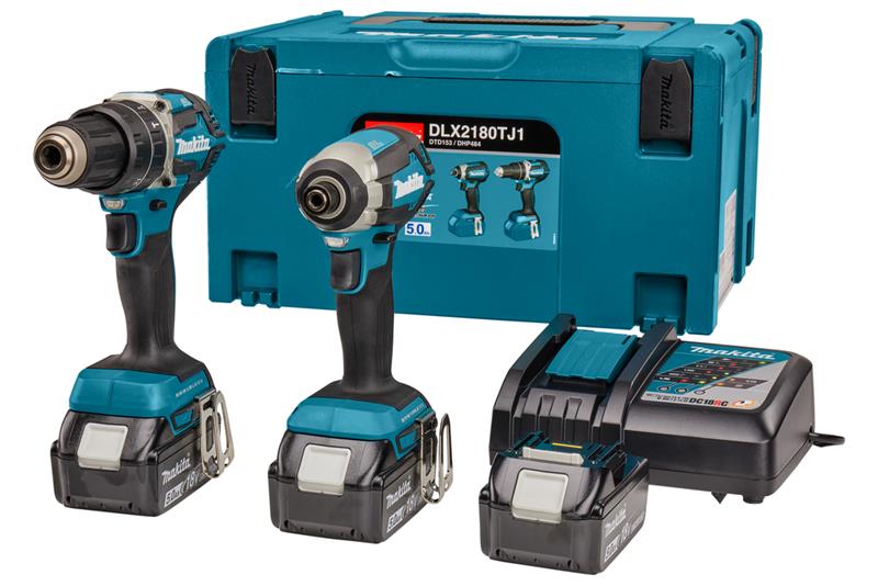 foto van product 18 V Set voor (klop)boor - (slag)schroeven DLX2180TJ1 Makita