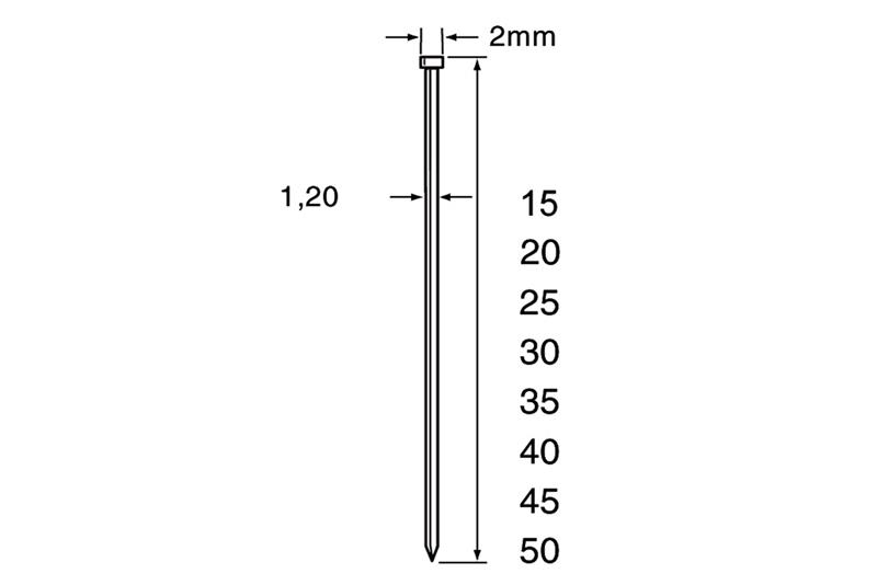 foto van product Minibrads SKN RVS draaddikte 1,2 mm Dutack