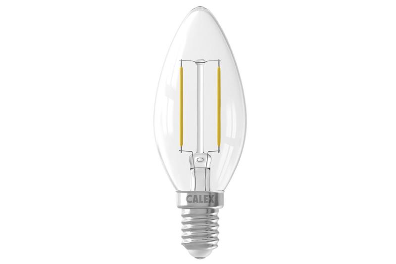 foto van product Filament Kaarslamp  dimbaar helder E14 240V Calex