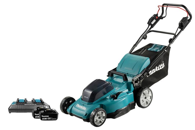 foto van product LXT 2x18 V accu Grasmaaier 48 cm DLM481PT2 Makita