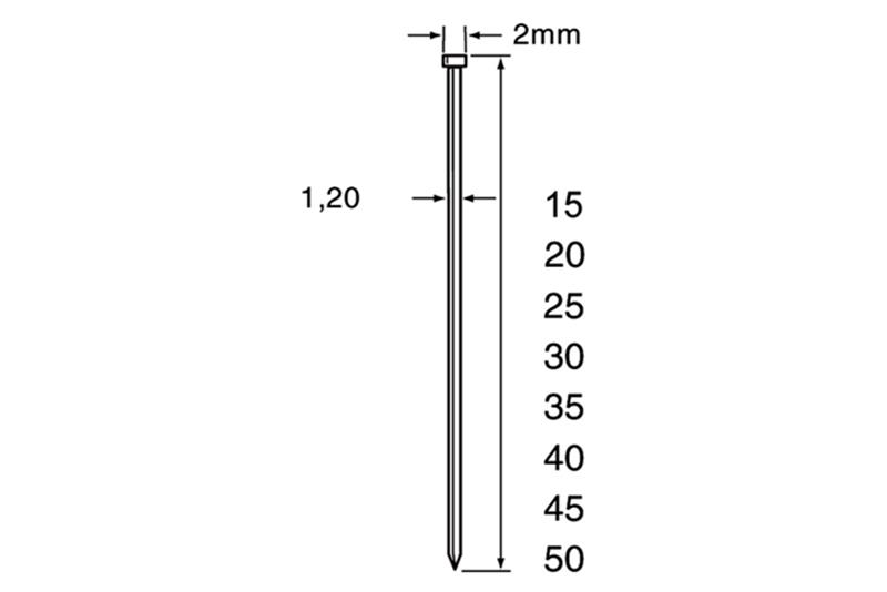 foto van product Minibrads draaddikte 1,2 mm Dutack
