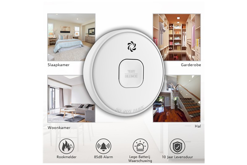 foto van product Rookmelder FS2010 - 10 jaar wit Elro