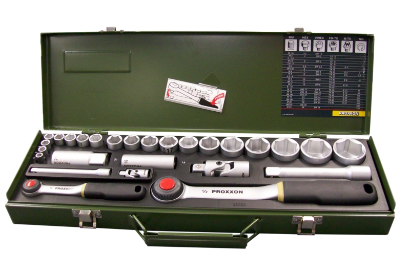 foto van product Doppendoos 27 delig 1/4" en 1/2" Proxxon                  